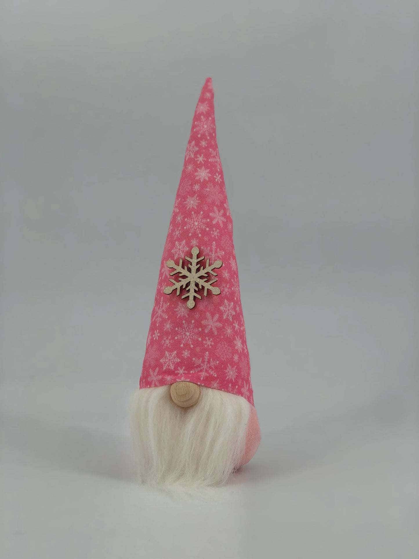 Gnome de Noël - Gnome rose givré - Décoration et cadeaux