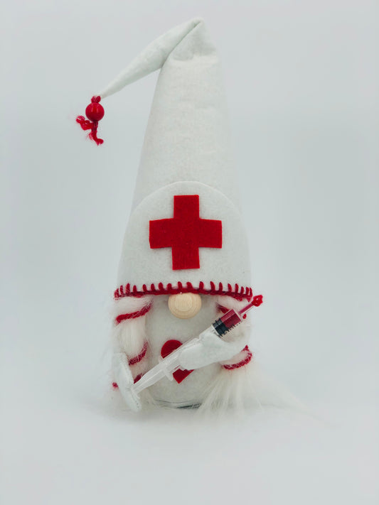 Gnome infirmière - Collection spéciale - décoration et cadeaux