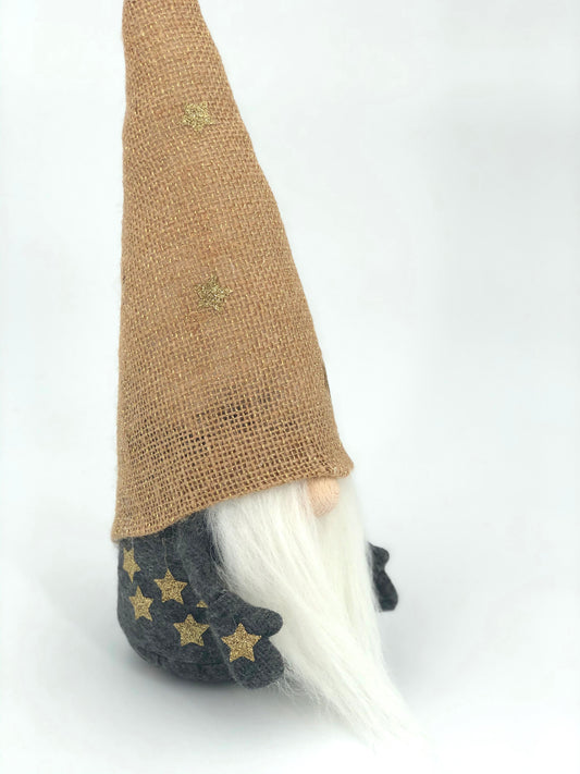 Gnome lin étoiles dorées - collection printemps - Spéciale fête des mères